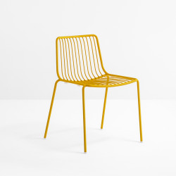 Lot de 2 chaises design filaires Nolita 3650, Pedrali, jaune