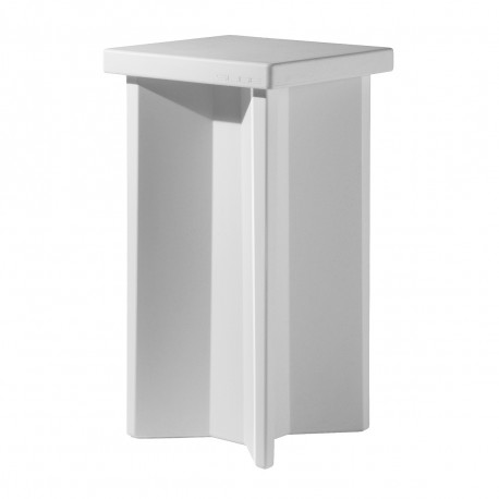 Table haute design carré X2, Slide Design, blanc