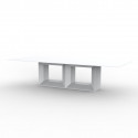 Table Vela XL, Vondom blanc, plateau HPL Full White 300x120xH72 cm