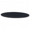 Plateau de table Mari-Sol, diamètre 59 cm, Vondom noir, tranche noire