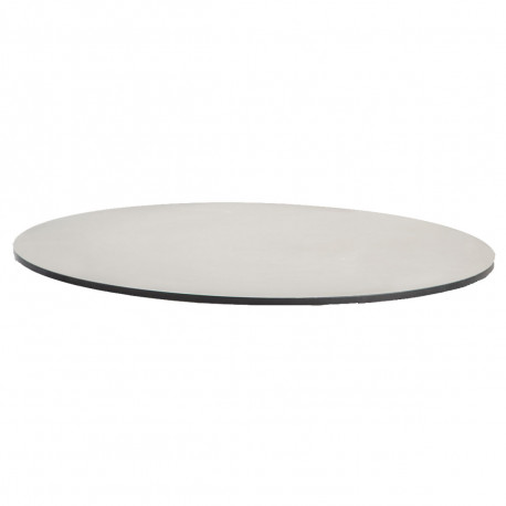 Plateau de table HPL blanc, tranche noire Diamètre 60 cm