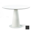 Table ronde Hoplà, Slide design gris D100xH72 cm