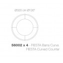 Bar Design Fiesta, module courbe 160x160xH115cm, Vondom, blanc