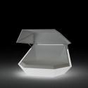 Daybed chaise longue design avec Parasol Faz, Vondom Lumineux Led Blanc