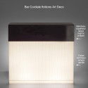 Bar Cordiale lumineux, édition Art Déco, module droit, Slide Design, L120 x P70 x H110 cm