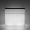 Bar Cordiale lumineux, module droit, coloris blanc, Slide Design, L120 x P70 x H110 cm
