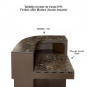 Bar Cordiale Corner gris argile, module d'angle, Slide Design, L70 x P70 x H110 cm