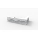Banque d'accueil Origami, élément d'angle, Proselec écru Mat