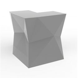 Banque d\'accueil Origami, élément d\'angle, Proselec acier Laqué
