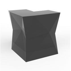 Banque d\'accueil Origami, élément d\'angle, Proselec anthracite Laqué