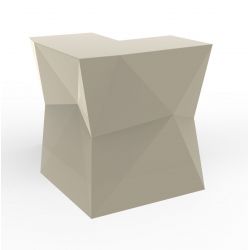 Banque d\'accueil Origami, élément d\'angle, Proselec écru Laqué