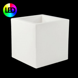 Pot Cube lumineux Leds RGBW 50x50x50 cm, Vondom, double paroi