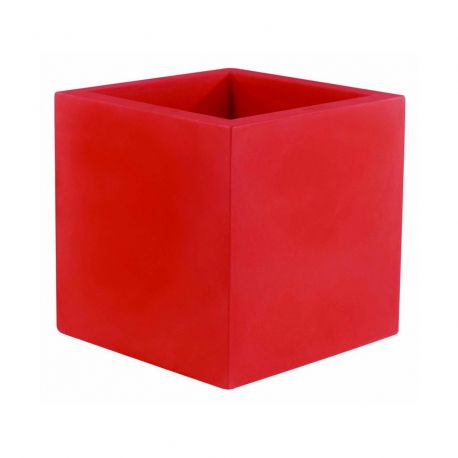 Pot Cube 50x50x50 cm, simple paroi, Vondom rouge