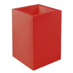 Pot Cubo Alto 40x40xH80 cm, simple paroi, Vondom, rouge