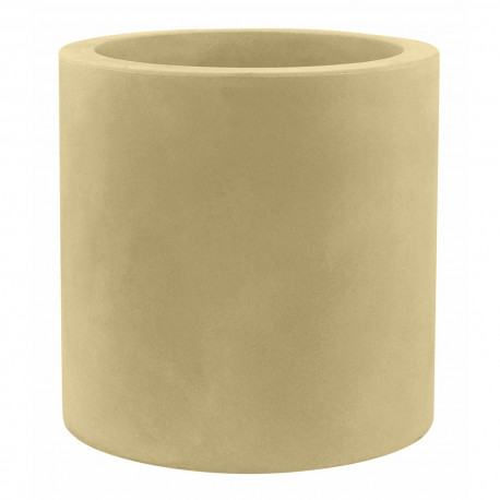 Très grand pot Cylindrique beige, simple paroi, Vondom, Diamètre 120 x Hauteur 100 cm