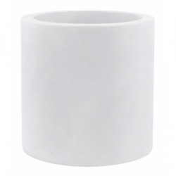 Très grand pot Cylindrique blanc, simple paroi, Vondom, Diamètre 120 x Hauteur 100 cm