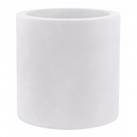 Très grand pot Cylindrique blanc, simple paroi, Vondom, Diamètre 120 x Hauteur 100 cm