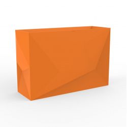 Jardinière haute Faz, design à facettes 40x120xH80 cm, Vondom orange