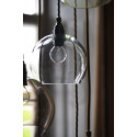 Suspension Rowan transparent, diamètre 15,5 cm, Ebb & Flow, douille et câble dorés