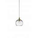 Suspension Rowan transparent, diamètre 15,5 cm, Ebb & Flow, douille et câble dorés