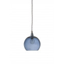 Suspension Rowan Bleu Abysse, diamètre 15,5 cm, Ebb & Flow, douille et câble argents