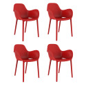 Set de 4 chaises Sabinas, Vondom rouge