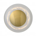 Applique plafonnier verre soufflé Horizon Transparent, diamètre 29 cm, Ebb & Flow, centre métal doré