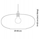 Luminaire verre soufflé Horizon Nacré Caméléon, diamètre 45 cm, Ebb & Flow, douille et câble argentés