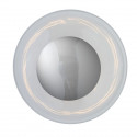 Plafonnier verre soufflé Horizon Transparent, diamètre 36 cm, Ebb & Flow, centre métal argenté