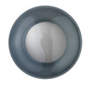 Plafonnier verre soufflé Horizon Gris fumé, diamètre 36 cm, Ebb & Flow, centre métal argenté