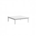 Table basse Frame Aluminium 100x100xH32 cm, Vondom, blanc, bords noirs
