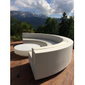 Table basse design ronde Vela diamètre 120cm, Vondom ecru