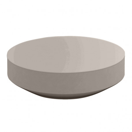 Table basse design ronde Vela diamètre 120cm, Vondom taupe