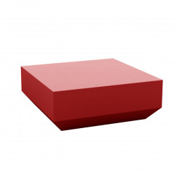 Table basse design carrée Vela Chill 80, Vondom rouge