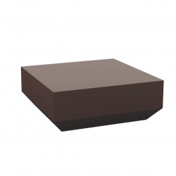 Table basse design carrée Vela Chill 80, Vondom bronze