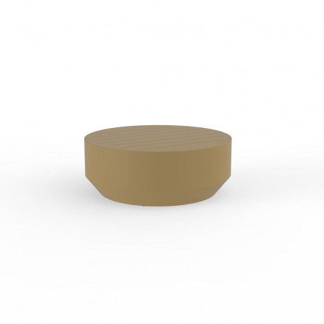 Table basse ronde Vela, diamètre 80xH30cm, Vondom beige