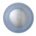 Applique plafonnier verre soufflé Horizon Bleu Abysse, diamètre 29 cm, Ebb & Flow, centre métal argenté