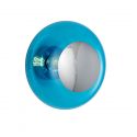 Applique plafonnier verre soufflé Horizon Bleu Piscine diamètre 29 cm, Ebb & Flow, centre métal argenté