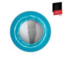Applique plafonnier verre soufflé Horizon Bleu Piscine diamètre 29 cm, Ebb & Flow, centre métal argenté