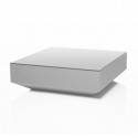 Table basse design carrée Vela, 100x100xH30 cm, Vondom, blanc laqué brillant