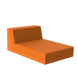 Salon de jardin design Pixel, module chaise longue, Vondom, tissu Silvertex Orange