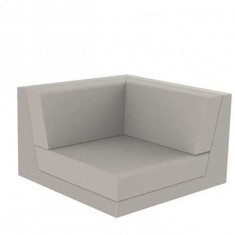 Canapé composable outdoor Pixel, module d'angle, Vondom, tissu Silvertex Ecru