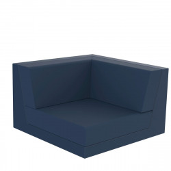 Canapé composable outdoor Pixel, module d'angle, Vondom, tissu Silvertex Bleu Marine
