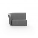 Canapé extérieur design Suave, module droit, Vondom, tissu déperlant Gris steel 1042