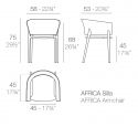 Set de 4 fauteuils Africa Revolution® en plastique recyclé, Vondom beige Cala 4021