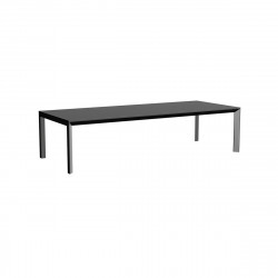 Table de jardin aluminium design, 10 personnes, Frame 250 noir, Vondom, 250x100xH74 cm