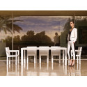 Table de jardin haut de gamme, Frame 200 tout blanc, Vondom, 200x100xH74 cm