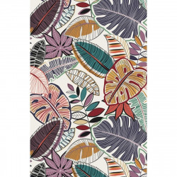 Tapis vinyle feuilles multicolores rectangulaire, 139x198cm, collection Tropicalisme, Pôdevache