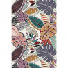 Tapis vinyle feuilles multicolores rectangulaire, 139 x 198 cm, collection Tropicalisme, Pôdevache