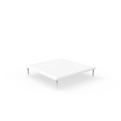 Table basse aluminium Cleo, Talenti, blanc, L100xl100xH20